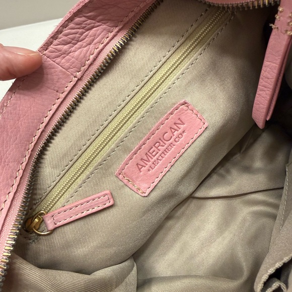 American Leather Co. Pink Woven Shoulder Bag NWT - Picture 9 of 12